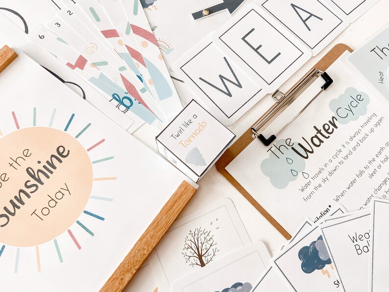 Weather & Water Cycle Printable Bundle | Homeschool Science (digital ...