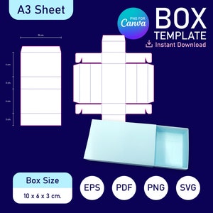 Drawer box template, slide box, drawer gift box, (2097676)