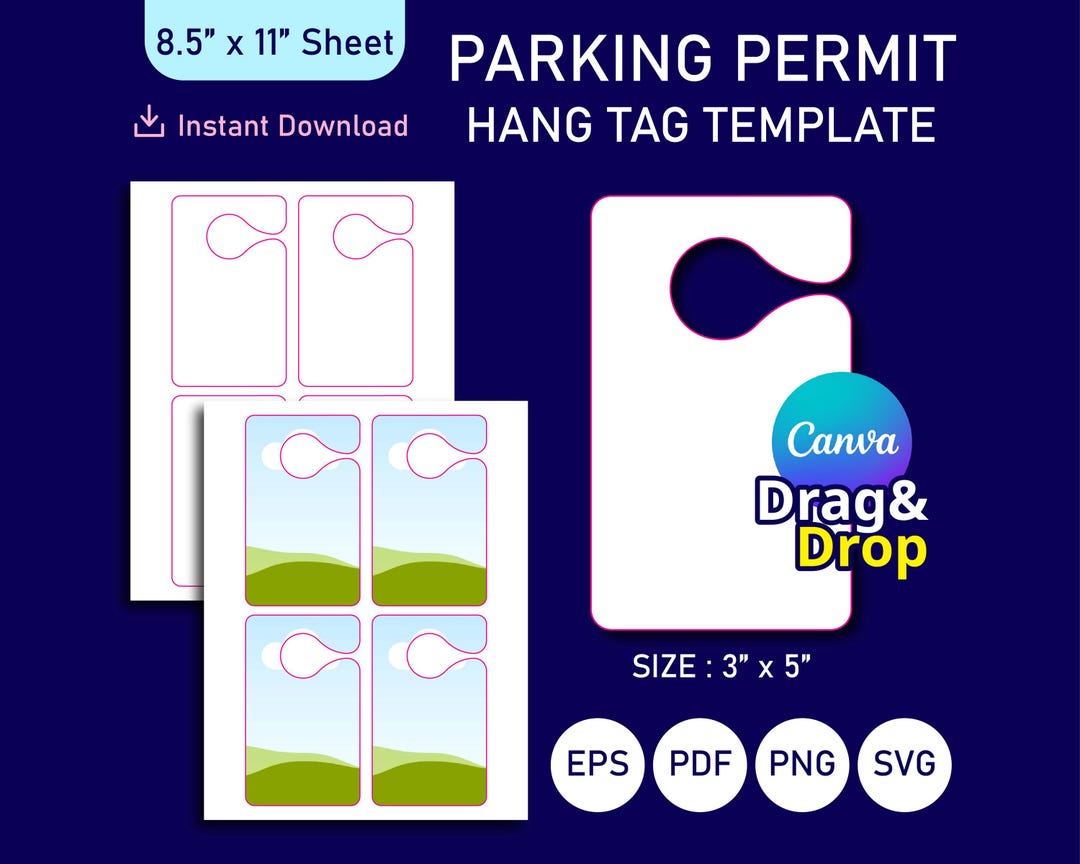 Parking Permit Hang Tag Template Parking Permit Template Car Hang Parking Permit Hang Tag Template Parking Permit Template Car Hang