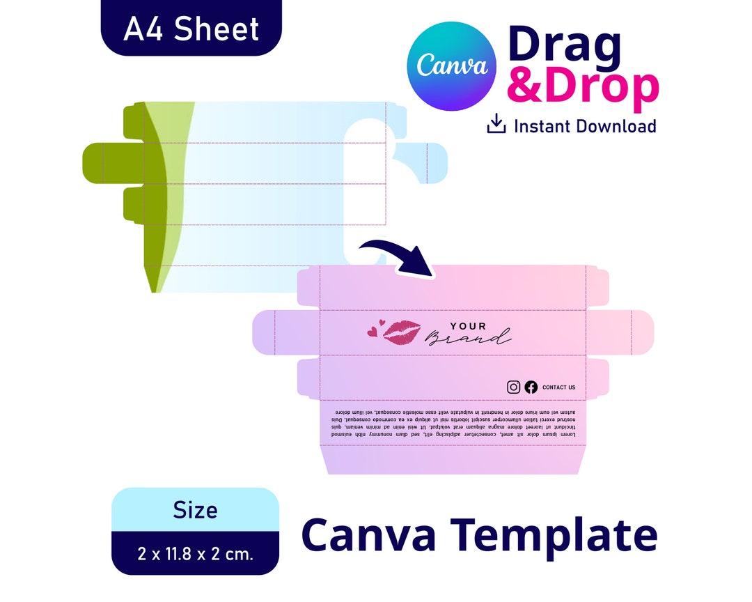 Lipstick Box, Lipstick Box Template, Lipstick Box Design, Lipstick Box