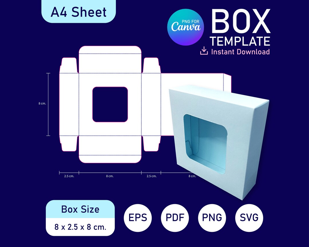 Soap Box With Window Template, Soap Box Template, Soap Packaging, Soap