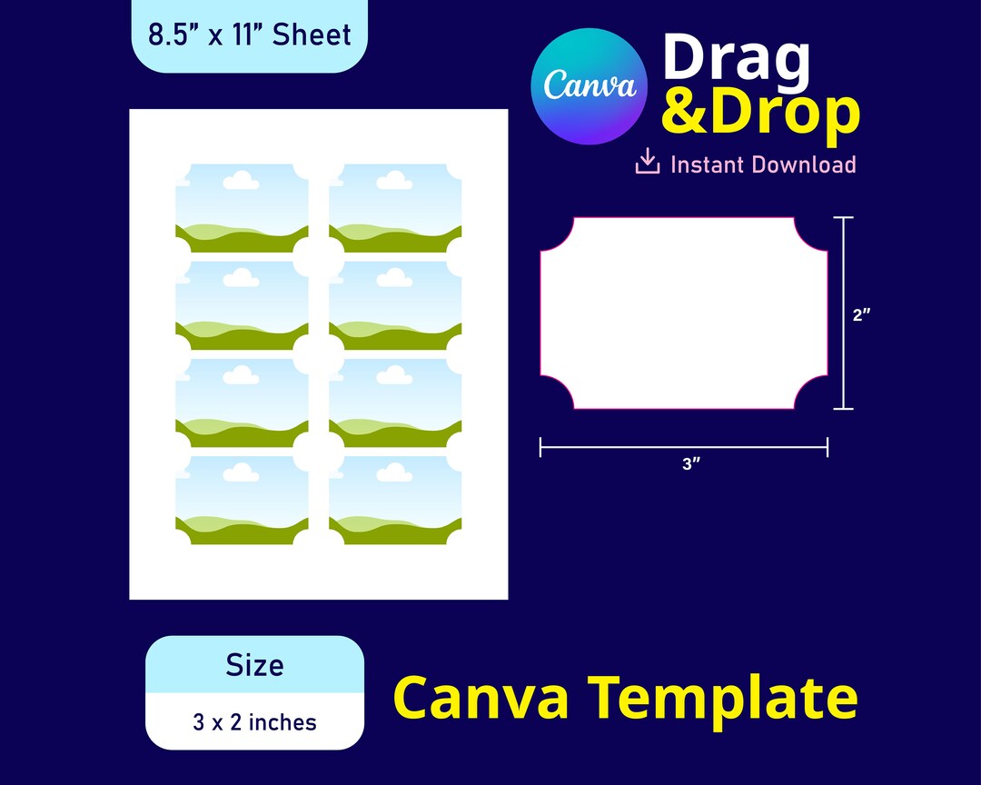Label Template, Tag Template, Label Template Canva, Canva Template