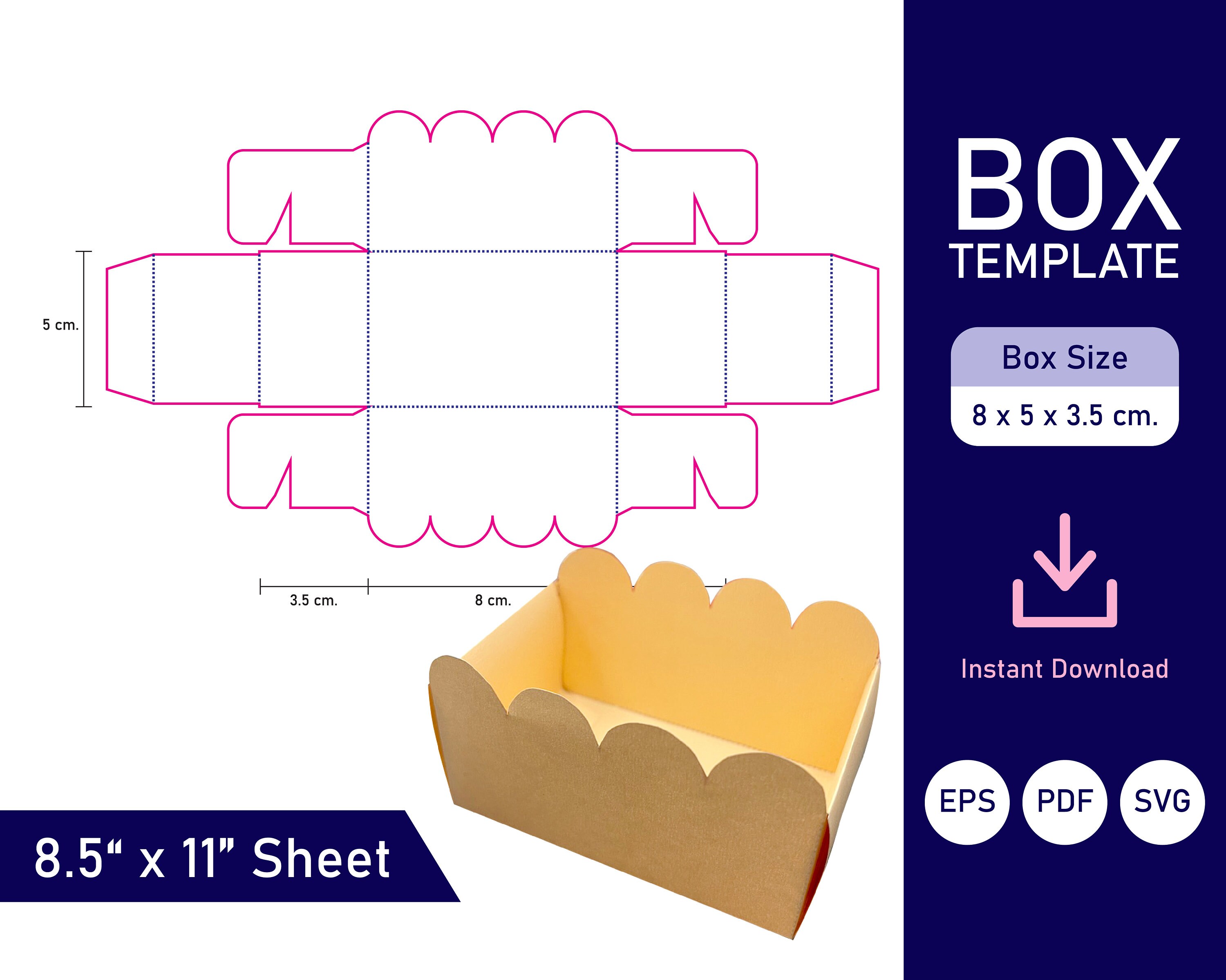 Mini Tray Box Template Tray Box Template Tray Packaging - Etsy
