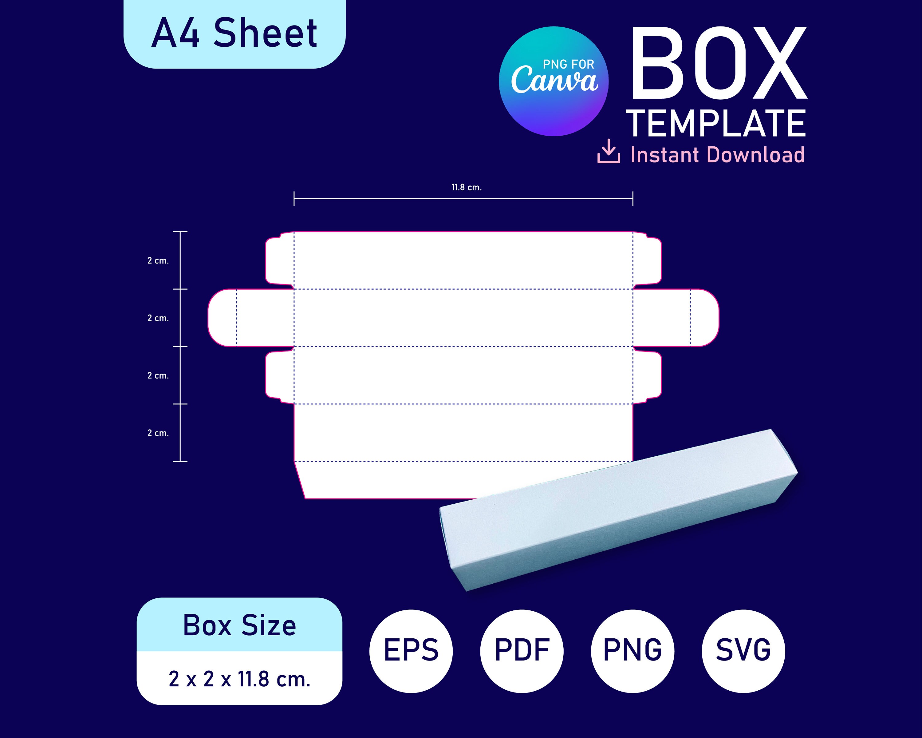Box Template, Lipstick Box Template, Lipstick Packaging, Lipstick Box