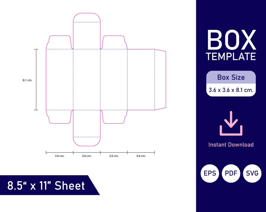 Cosmetic Box Template Serum Box Template Dropper Box Etsy