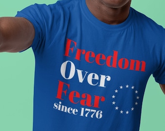 Camiseta "Libertad por encima del miedo" / Camiseta patriótica del 4 de julio