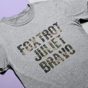 FJB Pro America Shirt | Foxtrot Juliet Bravo | Military Alphabet Code | Camo Pro America Trending FJB Unisex Tee-Shirt - 3 Styles To Choose!