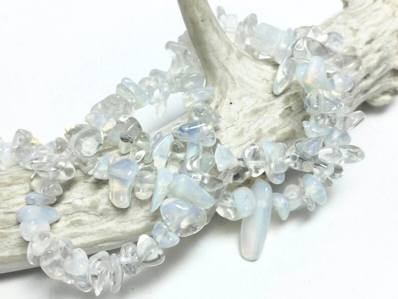 5-8mm 17 Strand Natural Opalite Medium Chips 1mm Hole Bling Beads blingbeads