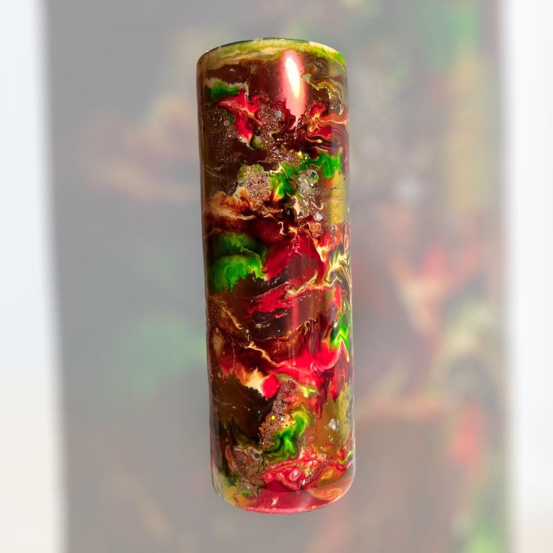 RTS113 20oz Skinny Tumbler / Alcohol Ink / Glitter / Stainless Steel ...