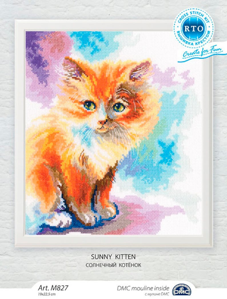 Sunny kitten M827 Counted Cross Stitch Kit RTO