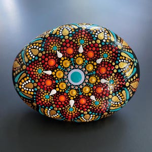 Handbemalter Mandala Stein, Mandala Stein, Einzigartiges Geschenk, Meditation Stein