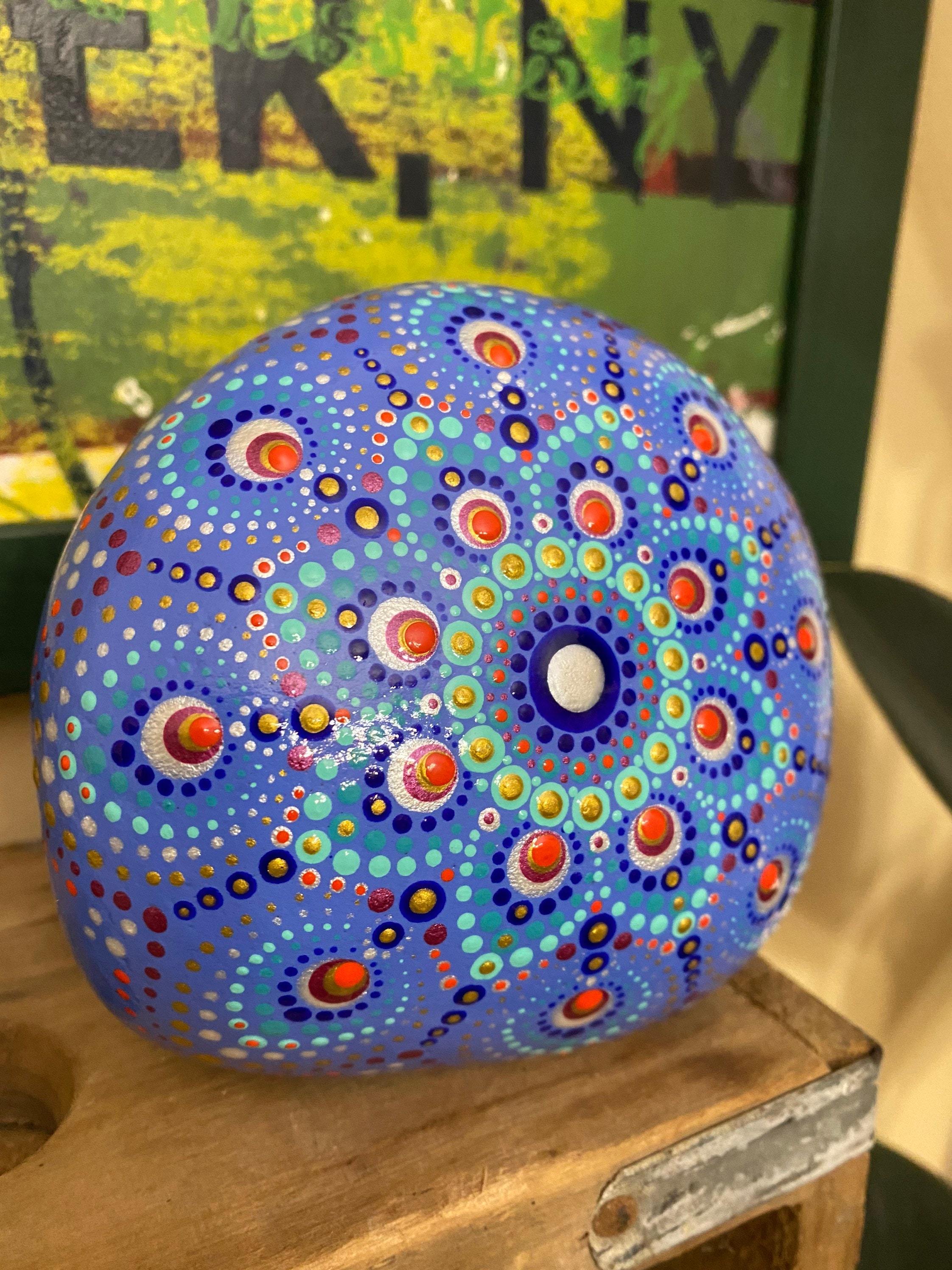 Hand Painted Dot Mandala Rock, Mandala Stone, Thoughtful and Unique ...