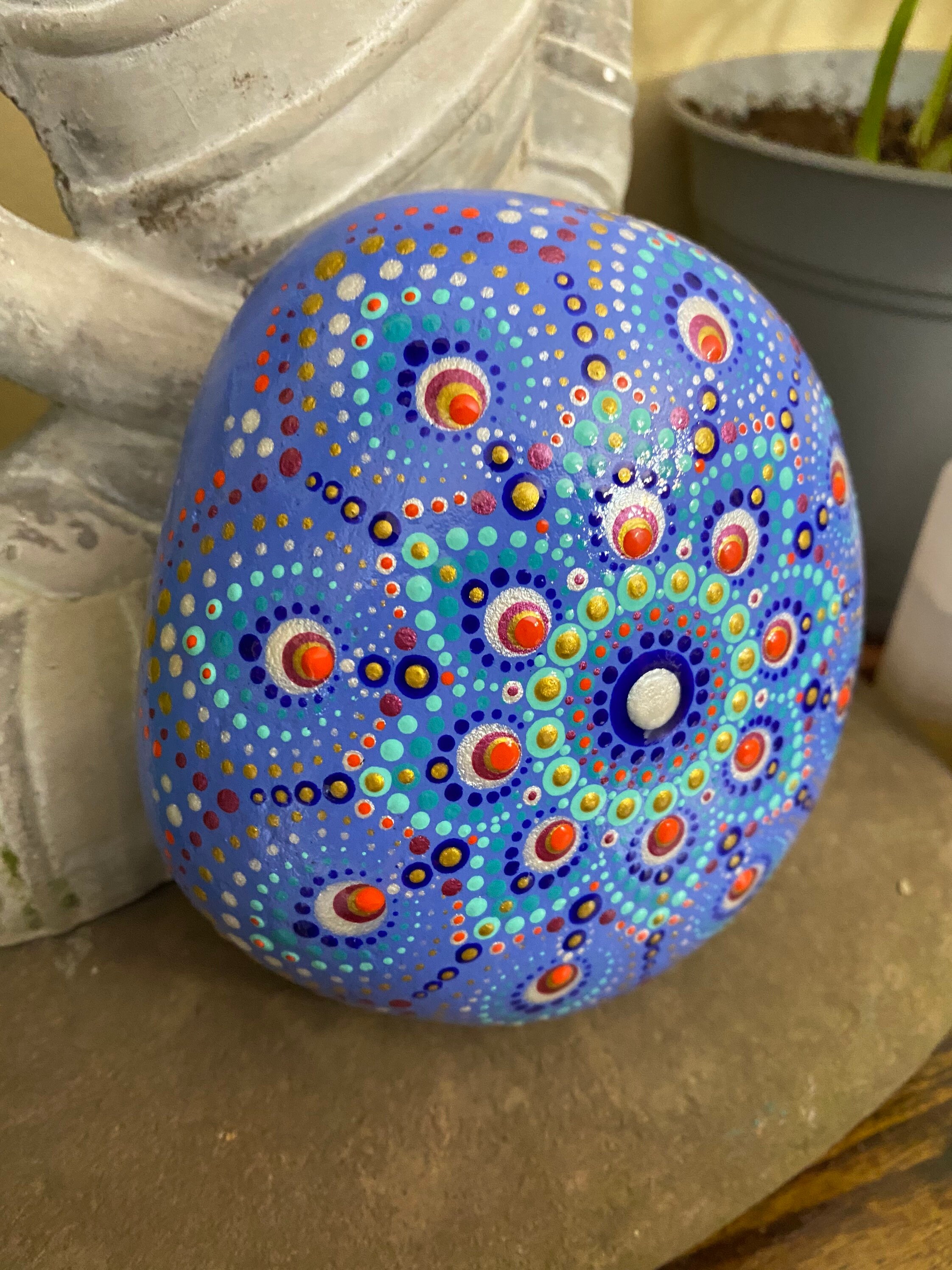 Hand Painted Dot Mandala Rock, Mandala Stone, Thoughtful and Unique ...