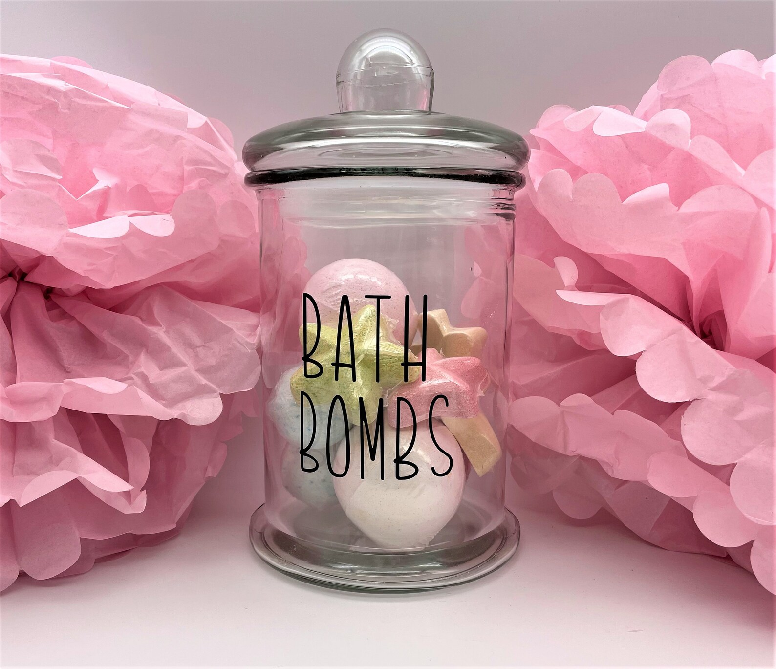 Bath Bomb Jar Cute Bathroom Decor Bathroom Jars Farmhouse Etsy