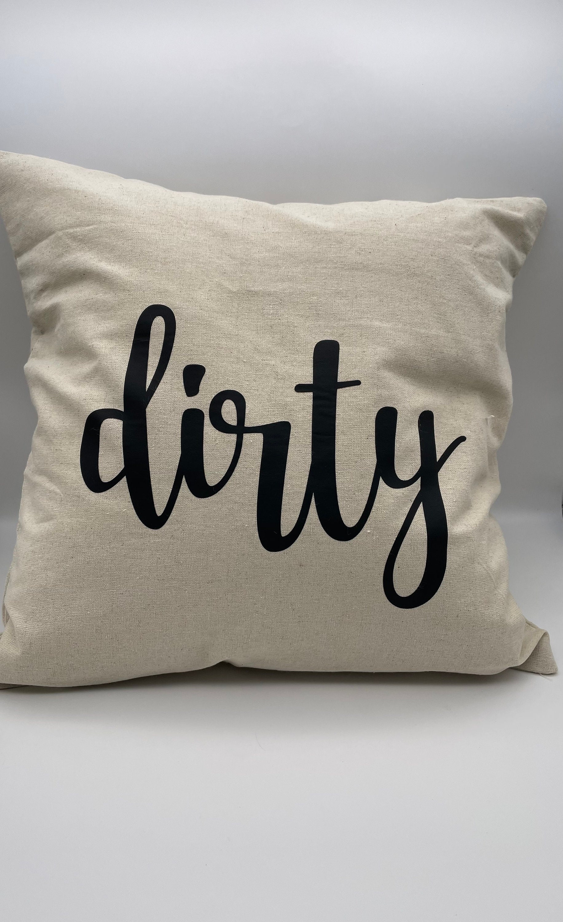 Dirty Pillows 18 inch Square Cotton Throw Pillow Cover Punny Etsy