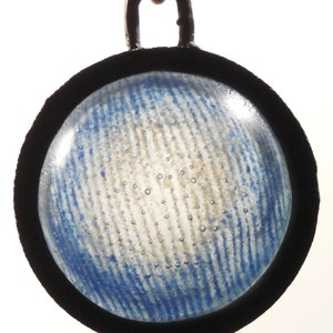 Handmade Garden Art Orb - Translucent Blue Glass Art
