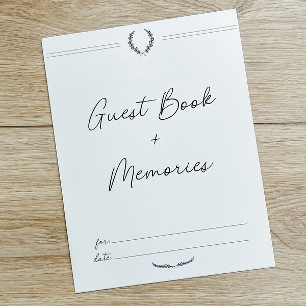 Celebration of Life Guest Book Etsy