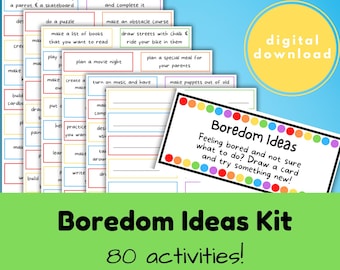 Interactive Boredom Buster: Kids Activity Cards and Printable Jar Kit for Independent Fun & Learning