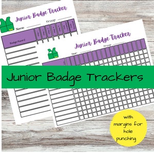 Junior Badge Tracker, Girl Scouts badge tracker, award tracker, organize, binder, printable PDF