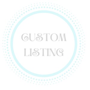 CUSTOM ORDER FOR J