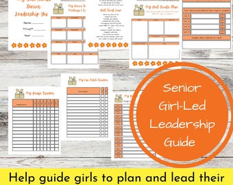 Printable Senior Girl Scout Girl-Led Guide for Planning and Organizing Kit, Girl Scouts leadership experience guide, PDF