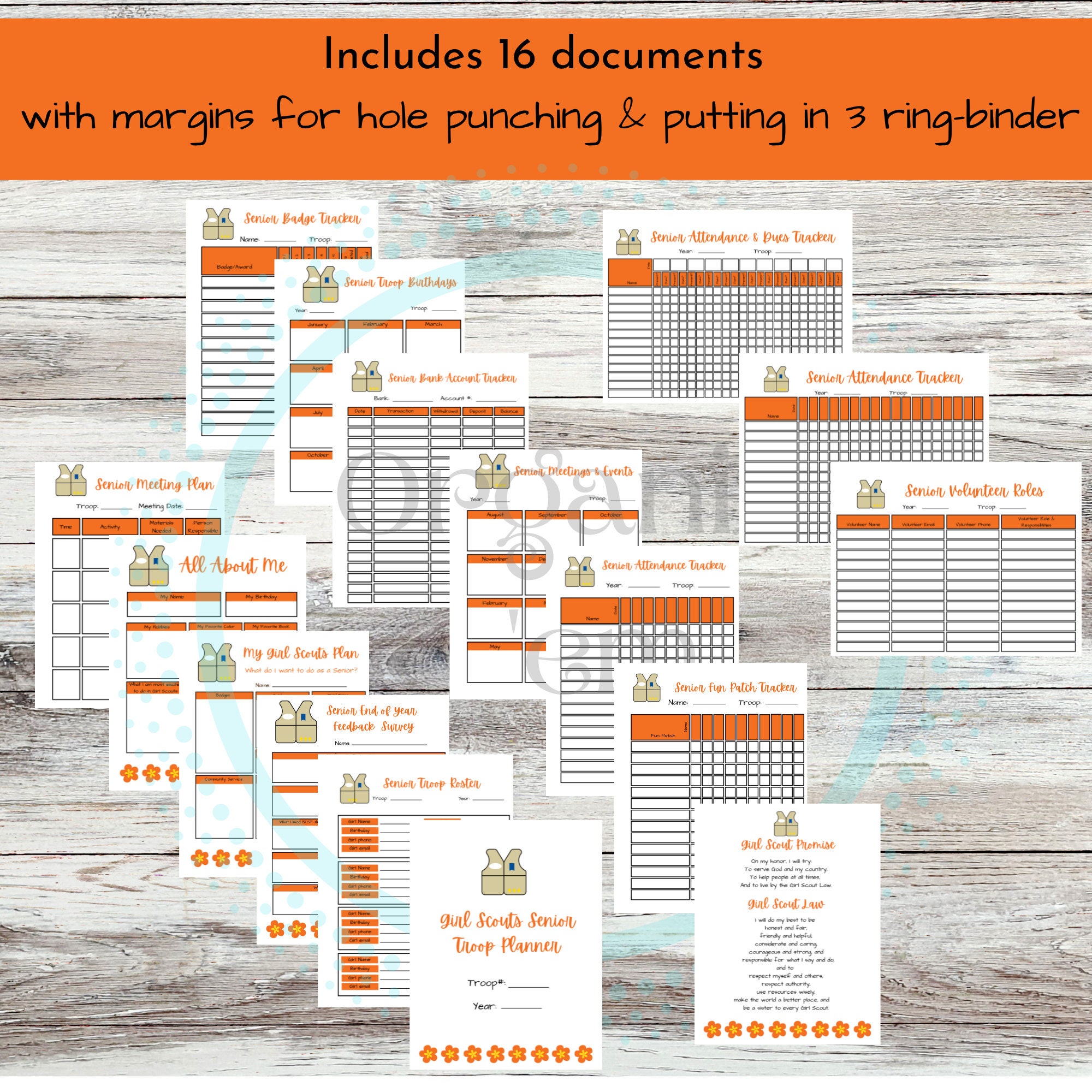 Printable Senior Girl Scout Troop Leader Planning and Organizing Kit ...