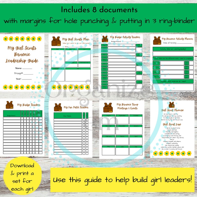 Printable Brownie Girl Scout Girl-led Guide for Planning and Organizing ...