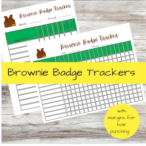 Brownie  Badge Tracker, Girl Scouts badge tracker, award tracker, organize, binder, printable PDF
