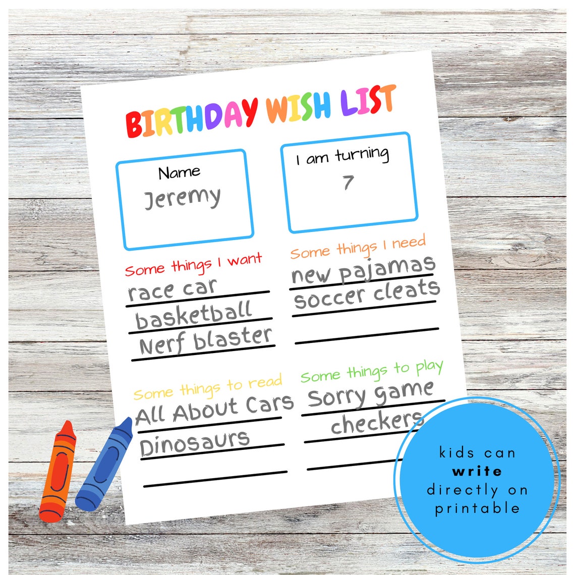birthday-wish-list-kids-birthday-list-birthday-wants-gifts-etsy-espa-a
