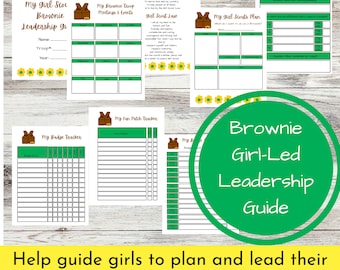 Kit imprimible de guía de planificación y organización dirigida por las Girl Scouts Brownie, guía de experiencia de liderazgo de las Girl Scouts (PDF)
