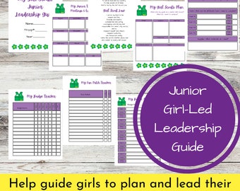 Kit imprimible de guía de planificación y organización dirigida por niñas de Girl Scouts Junior, guía de experiencia de liderazgo de Girl Scouts, PDF