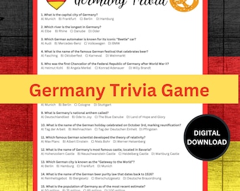 Germany Trivia Quiz: Travel, Culture & History Knowledge Game - PDF Download for Family Fun