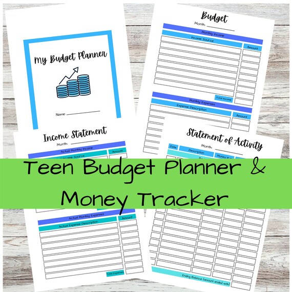 Printable Teenager Budget Kit: Monthly Income &amp; Expenses - Etsy
