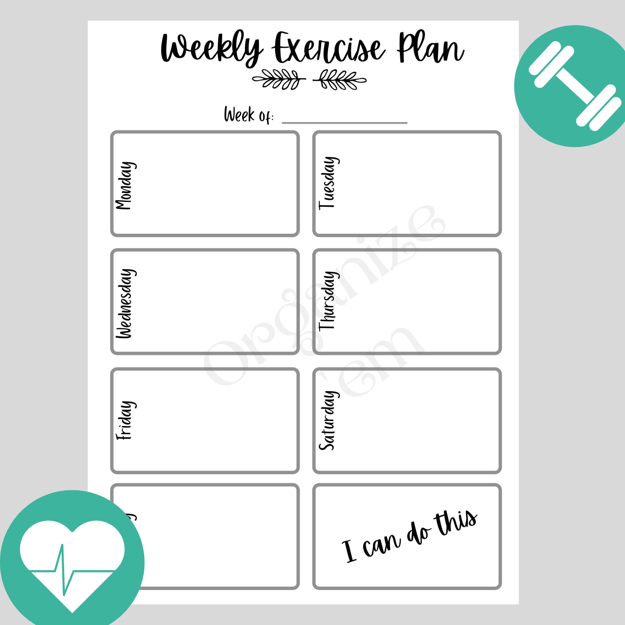 Weekly fitness plan deals