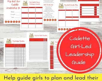 Printable Cadette Girl Scout Girl-Led Guide for Planning and Organizing Kit, Girl Scouts leadership experience guide, PDF