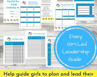 Printable Daisy Girl Scout Girl-Led Guide for Planning and Organizing Kit, Girl Scouts leadership experience guide, PDF