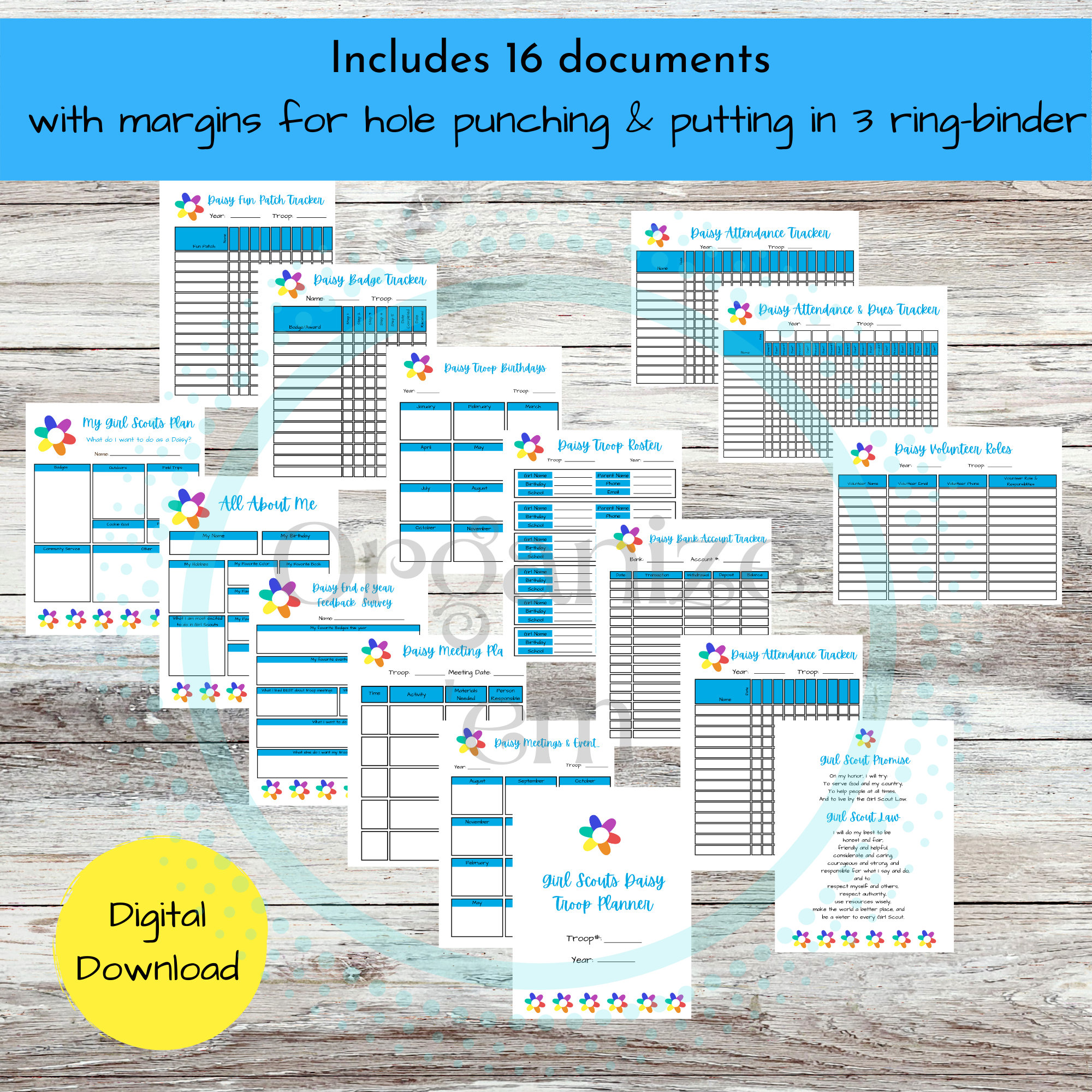 Printable Daisy Girl Scout Troop Leader Planning and Organizing Kit ...