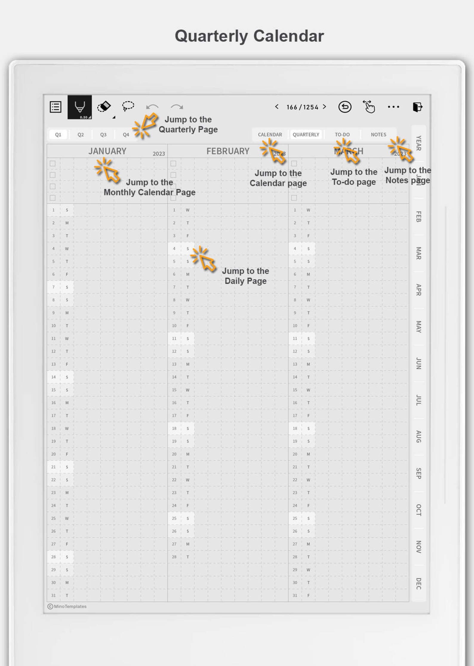 Supernote Templates 2023 Digital Planner Supernotes A5x Etsy