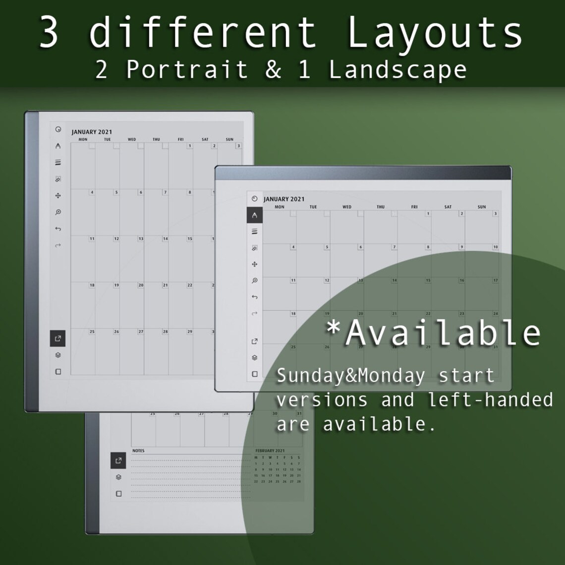 ReMarkable 2 2021 Monthly Calendar Remarkable 2 Templates Etsy ReMarkable 2 2021 Monthly Calendar Remarkable 2 Templates Etsy