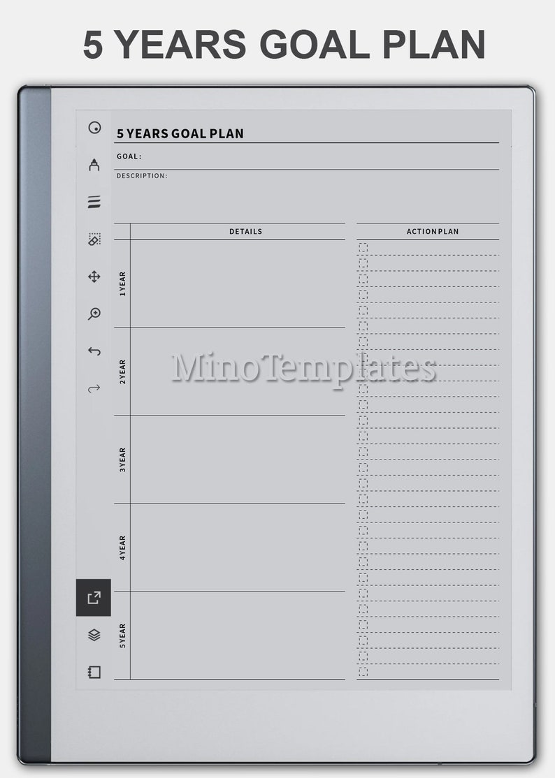 Goal Setting Planner remarkable 2 templates MinoTemplates Instant Download31 image 2