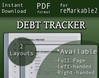 Debt Payoff Tracker | remarkable 2 templates [32]