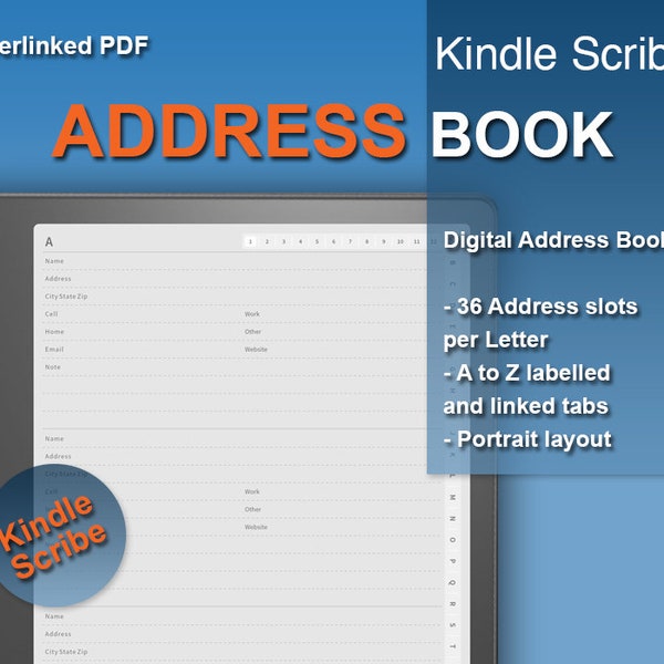 Address Book, Kindle Scribe templates, SN Client Profile templates[49]