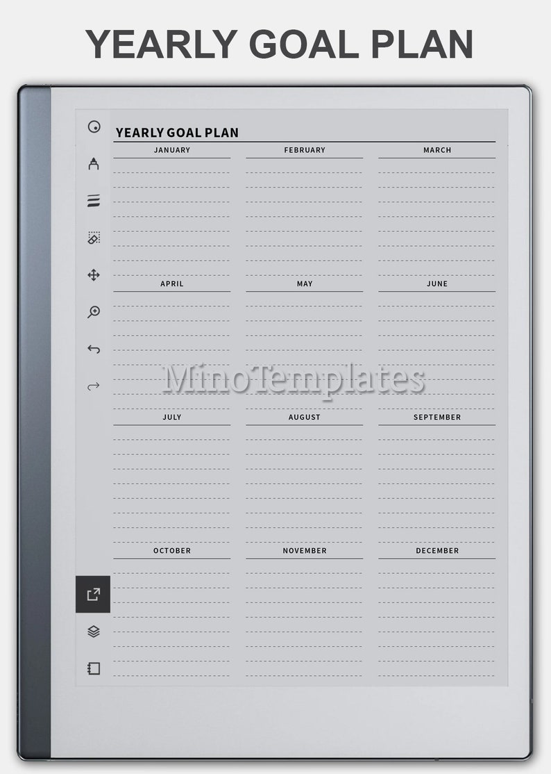 Goal Setting Planner remarkable 2 templates MinoTemplates Instant Download31 image 3