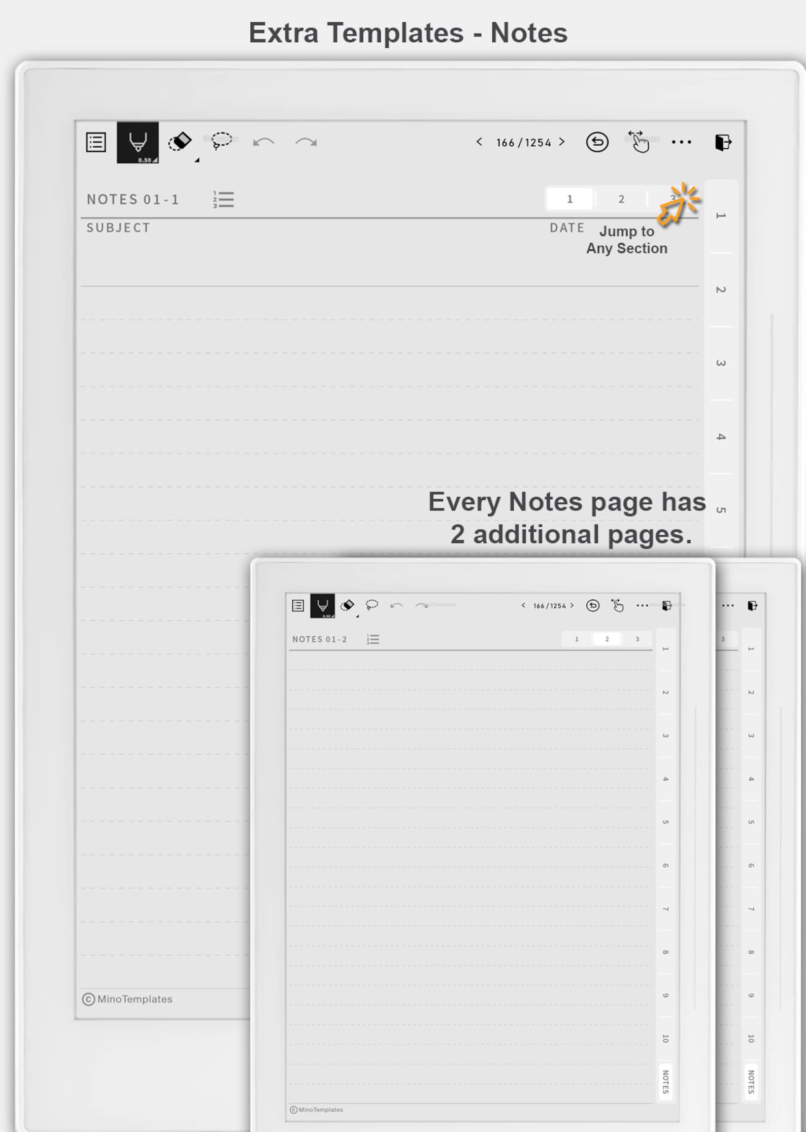 Supernote A6X Templates, Digital Project Planner, Instant Download PDF