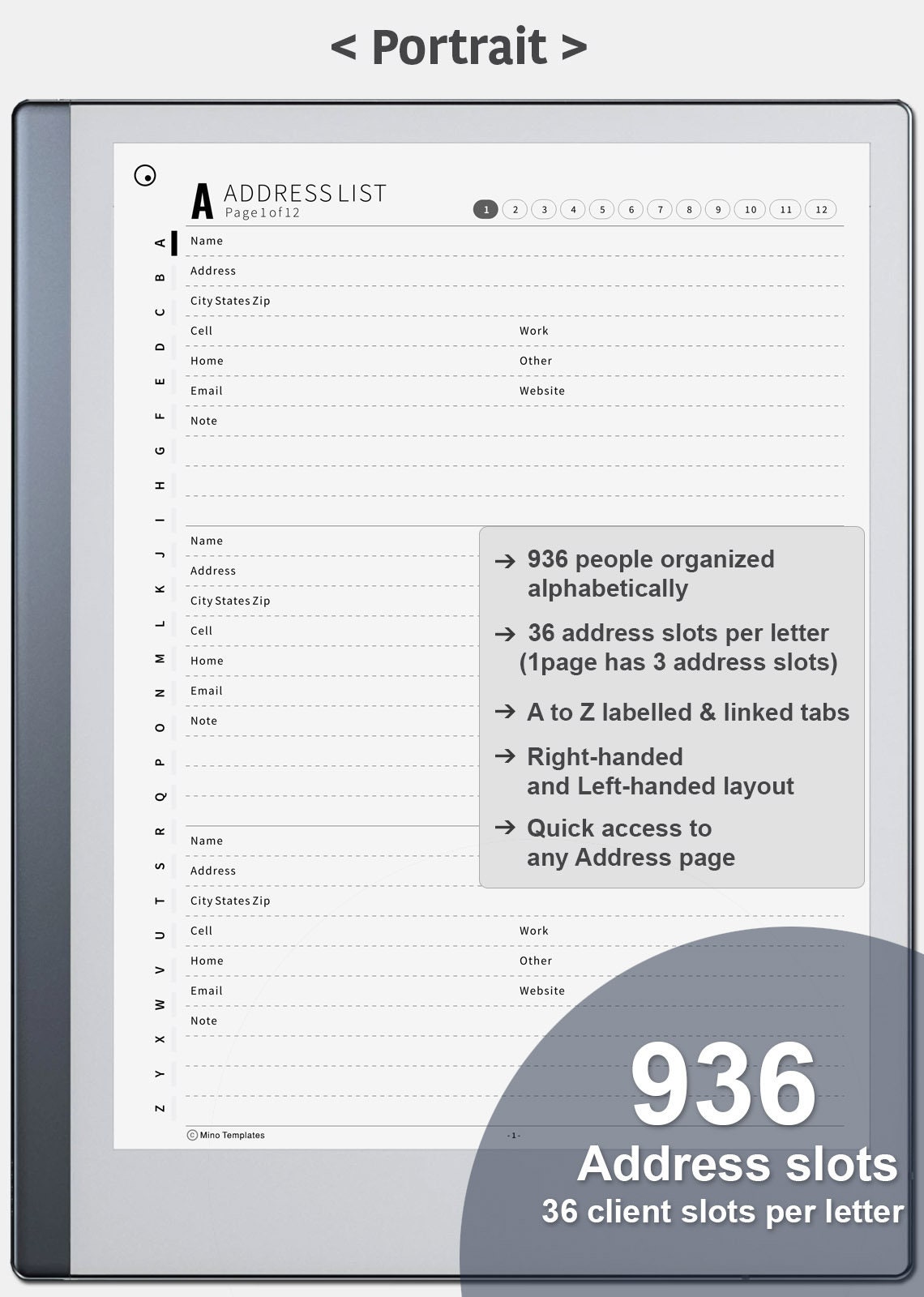 Address Book Templates, Digital Client Profile Records Book, Remarkable Address Book Templates, Digital Client Profile Records Book, Remarkable