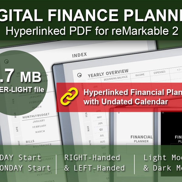 Digital Financial Planner, remarkable 2 templates [22]