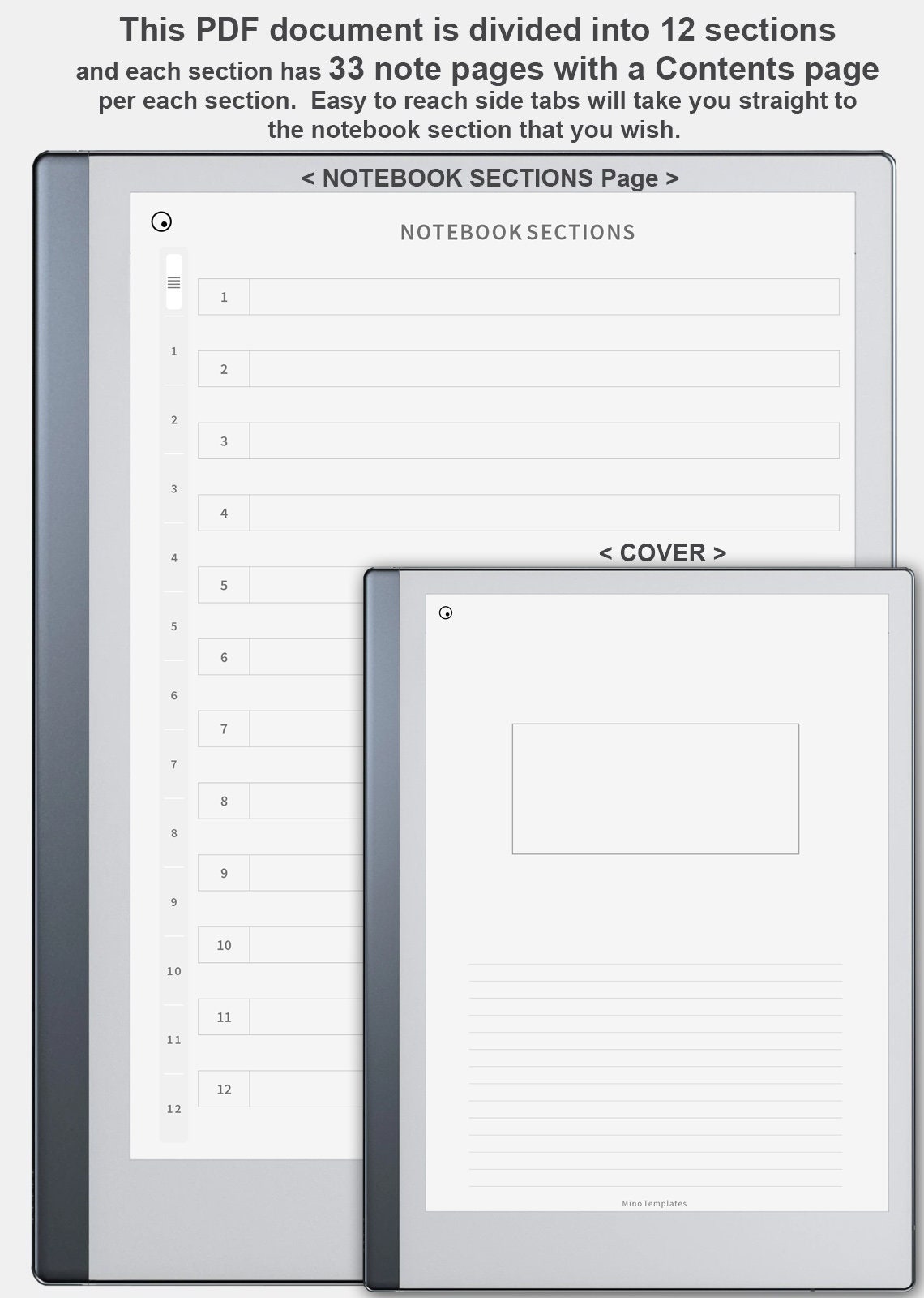 Digital Notebook Planner Remarkable 2 Templates Instant Etsy