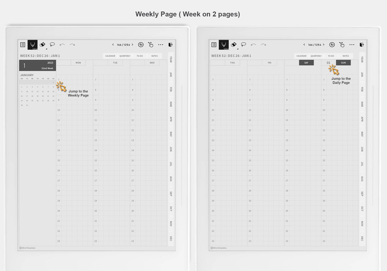 Supernote Templates 2023 Digital Planner Supernotes A5x Etsy