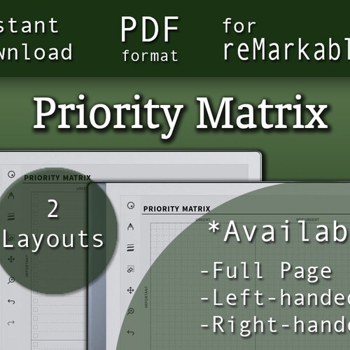 Priority Matrix Remarkable 2 Task List Remarkable 2 Etsy priority-matrix-remarkable-2-task-list-remarkable-2-etsy