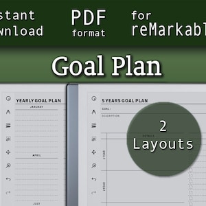 Goal Setting Planner remarkable 2 templates MinoTemplates Instant Download31 image 1